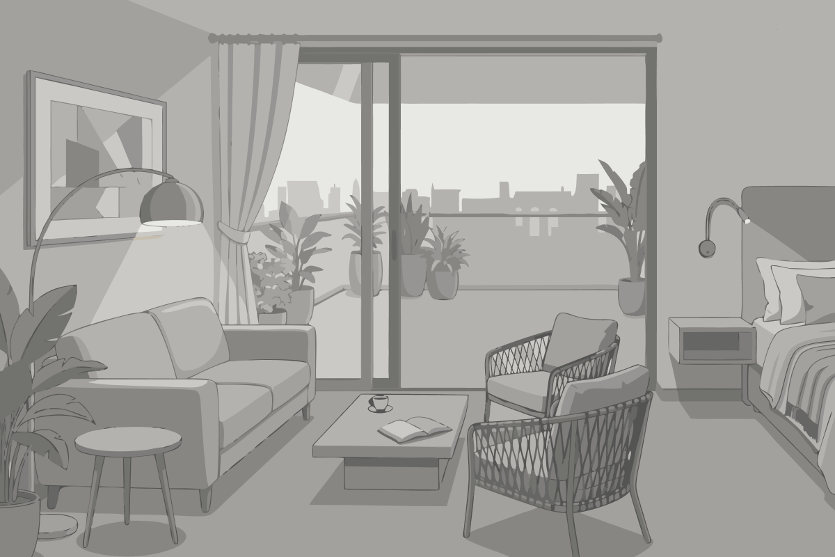 Apartamento Estúdio com Varanda